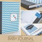 Baby Book - Blue Chevron (1..