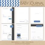 Baby Book - Blue Chevron (1..